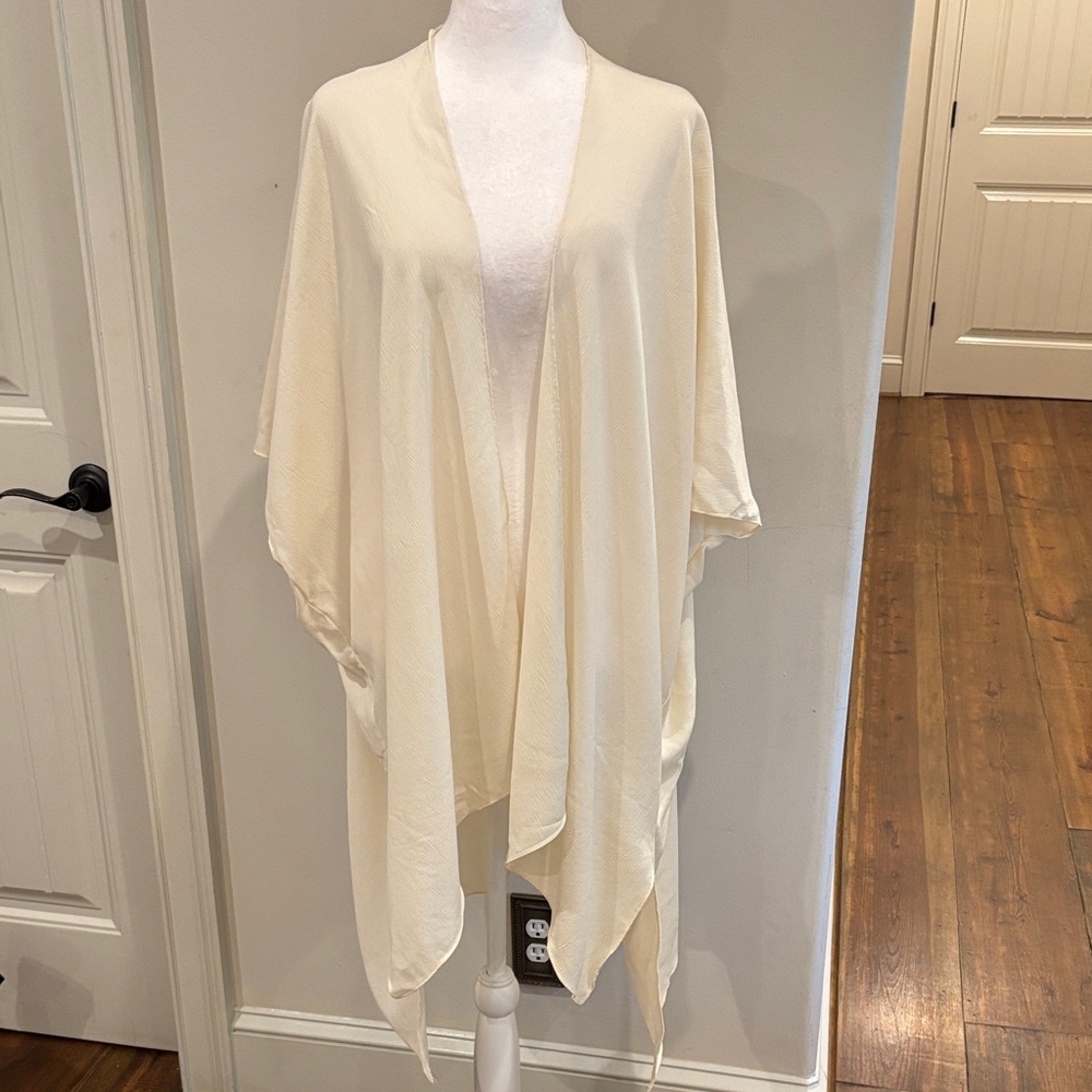 She + Sky Cream Open Front Cardigan